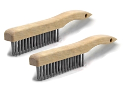 Steel Scratch Brush/ Wood Shoe Handle / Gordon 444CS Solo 211 / 2- Pk