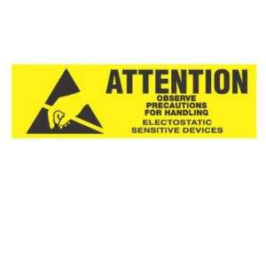 Transforming Technologies LB-9030 ESD Attention Label | Yellow | 5/8 x 2 | Self-Adhesive | 1000/Roll