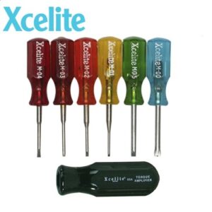 Xcelite M60 Mini Precision-Screwdriver Kit | Slotted & Phillips Jeweler's Type | Torque Amplifier Handle | 6-Piece